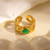 Titanium Steel Ring Plated With Gold Geometric U Shape Women's Style