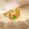 Titanium Steel Ring Plated With Gold Geometric U Shape Women's Style
