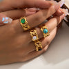 Titanium Steel Ring Plated With Gold Geometric U Shape Women's Style