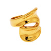 Titanium Steel Ring Pvd Plated True Gold Geometric Light Luxury Style