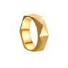 Titanium Steel Ring Rhombus Geometric Style Electroplated Unisex