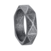 Titanium Steel Ring Rhombus Geometric Style Electroplated Unisex