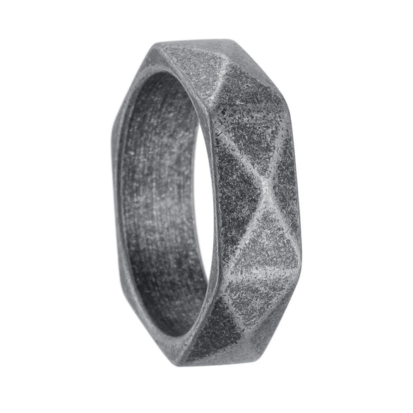 Titanium Steel Ring Rhombus Geometric Style Electroplated Unisex