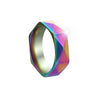 Titanium Steel Ring Rhombus Geometric Style Electroplated Unisex