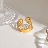 Titanium Steel Ring Stainless Steel Jewelry Geometric Design Electroplated