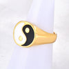 Titanium Steel Ring With Animal Zodiac Geometric Cartoon Character Patterns And Electroplating Treatment