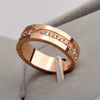 Titanium Steel Ring With Constellation Pattern Electroplated For Men And Women