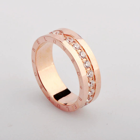 Titanium Steel Ring With Constellation Pattern Electroplated For Men And Women