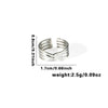 Titanium Steel Ring With Geometric Hollow Leaves Pattern Electroplated For Women And Men