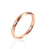 Titanium Steel Rose Gold Plated Arc Half Ring With Star Pattern For Women