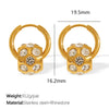 316L Stainless Steel Rotatable Diamondencrusted Pendant Earrings And Necklace Set Electroplated Minimalist Geometric Style