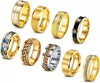 Titanium Steel Rotating Decompression Chain Ring Jewelry With Geometric Design