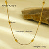 Titanium Steel Round Bead Clavicle Chain Necklace Electroplated Fashion Jewelry
