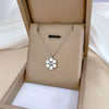 Titanium Steel Round Bead Sixpetal Flower Normcore Style Furnace Real Gold Electroplated Unisex Necklace