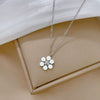 Titanium Steel Round Bead Sixpetal Flower Normcore Style Furnace Real Gold Electroplated Unisex Necklace