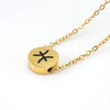 316L Stainless Steel Round Constellation Symbol Pendant Necklace For Women