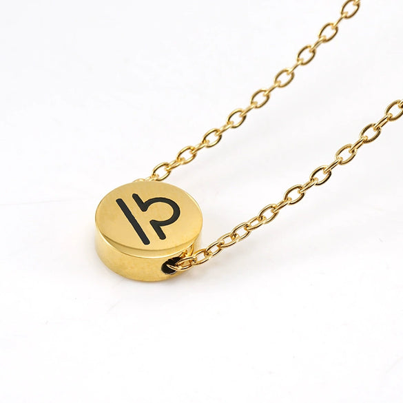 316L Stainless Steel Round Constellation Symbol Pendant Necklace For Women