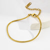 Titanium Steel Round Snake Bone Chain Electroplated Adjustable Hand Jewelry Geometric Style Bracelet For Women And Unisex