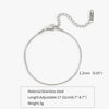 Titanium Steel Round Snake Bone Chain Electroplated Adjustable Hand Jewelry Geometric Style Bracelet For Women And Unisex
