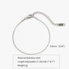 Titanium Steel Round Snake Bone Chain Electroplated Adjustable Hand Jewelry Geometric Style Bracelet For Women And Unisex