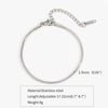 Titanium Steel Round Snake Bone Chain Electroplated Adjustable Hand Jewelry Geometric Style Bracelet For Women And Unisex