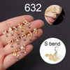 Titanium Steel Screw Rod Zircon Nose Nail Jewelry