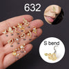 Titanium Steel Screw Rod Zircon Nose Nail Jewelry