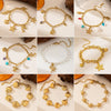 Titanium Steel Shell Necklace With Marine Life Pattern Electroplated For Women Holiday Style Jewelry