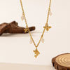 Titanium Steel Shell Necklace With Marine Life Pattern Electroplated For Women Holiday Style Jewelry