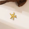 Titanium Steel Shell Necklace With Marine Life Pattern Electroplated For Women Holiday Style Jewelry