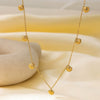 Titanium Steel Shell Necklace With Marine Life Pattern Electroplated For Women Holiday Style Jewelry