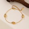Titanium Steel Shell Necklace With Marine Life Pattern Electroplated For Women Holiday Style Jewelry