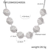 Titanium Steel Shell Pattern Jewelry Set With Electroplating Necklace And Earrings