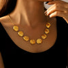 Titanium Steel Shell Pattern Jewelry Set With Electroplating Necklace And Earrings