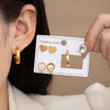 Titanium Steel Simple Geometric Electroplating Women's Earrings