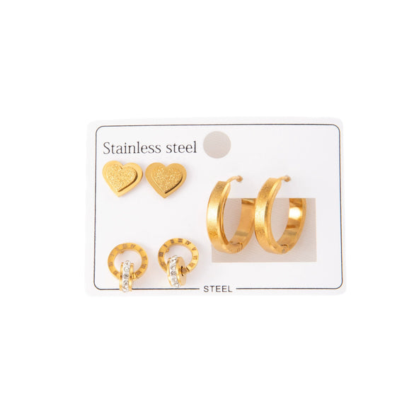 Titanium Steel Simple Geometric Electroplating Women's Earrings