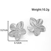 Titanium Steel Simple High End Sense Starfish Geometric Flower Earrings With Electroplating For Women