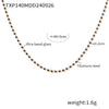 316L Stainless Steel Simple Rice Bead Jewelry Electroplated Bracelet Necklace Unisex