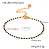 316L Stainless Steel Simple Rice Bead Jewelry Electroplated Bracelet Necklace Unisex