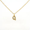 Wholesale Jewelry Simple Style Classic Style Letter Titanium Steel Zircon 18K Gold Plated Inlay Pendant Necklace