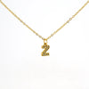 Wholesale Jewelry Simple Style Classic Style Letter Titanium Steel Zircon 18K Gold Plated Inlay Pendant Necklace