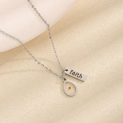 Titanium Steel Simple Style Classic Style Letter Pendant Necklace