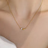 Titanium Steel Simple Style Classic Style Solid Color Pendant Necklace