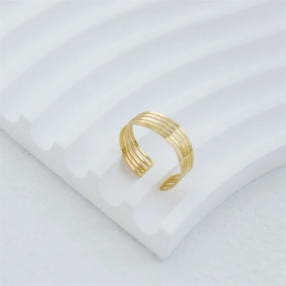 Titanium Steel Simple Style Classic Style Solid Color Rings
