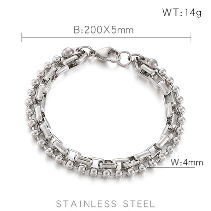 Titanium Steel Simple Style Geometric Plating Bracelets