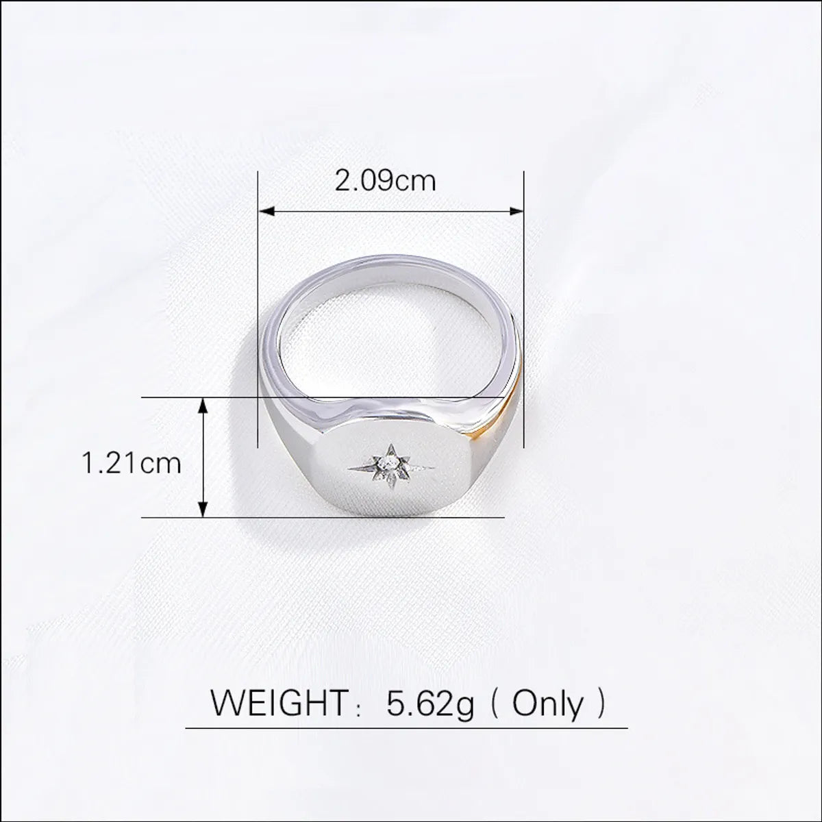 Titanium Steel Simple Style Geometric Plating Inlay Zircon Rings