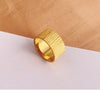 Wholesale Jewelry Simple Style Solid Color 304 Stainless Steel Titanium Steel 18K Gold Plated Plating Wide Band Rings