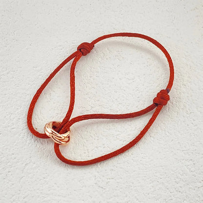 Copper Simple Style Knitting Solid Color Bracelets