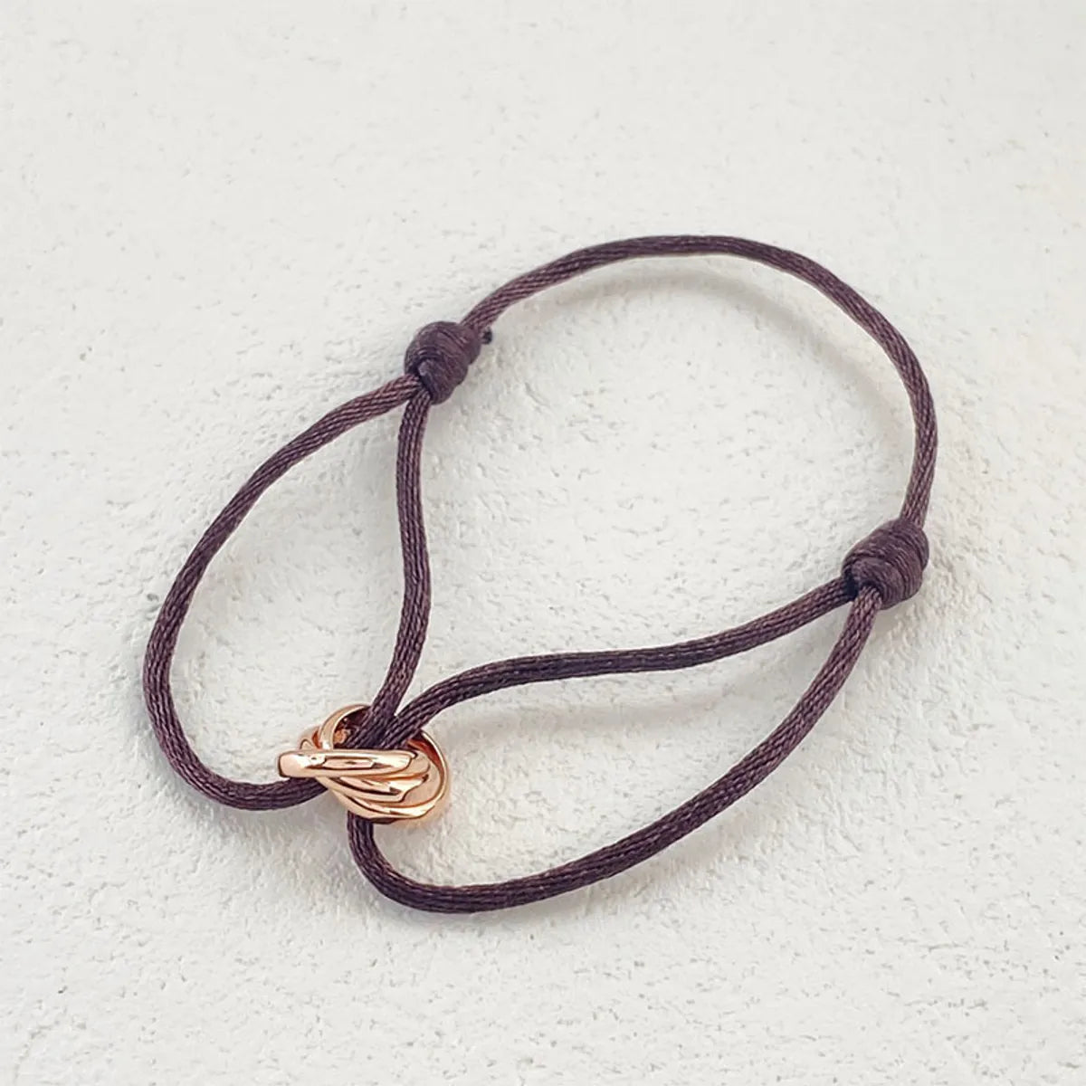 Copper Simple Style Knitting Solid Color Bracelets