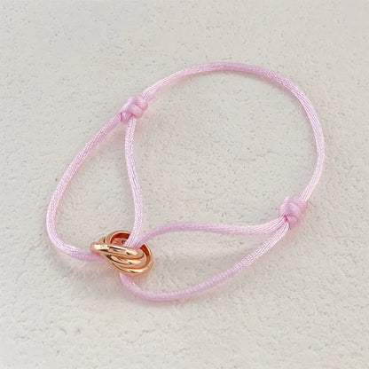 Copper Simple Style Knitting Solid Color Bracelets